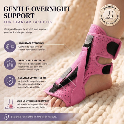Adjustable Plantar Fasciitis Night Splint (Foot Drop Support)