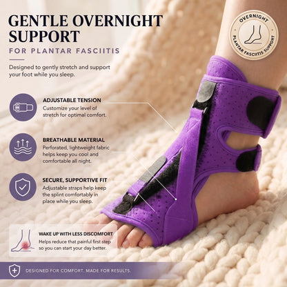 Adjustable Plantar Fasciitis Night Splint (Foot Drop Support)
